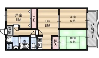 メゾンオオセンド【3階】の間取り