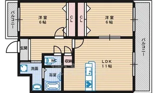ラベールあびこ【701号室】の間取り