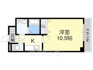 CITY SPIRE浜大津駅前【10階】の間取り