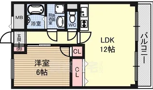 西中島東行マンション【3階】の間取り