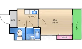 シンパシー京橋【3階】の間取り