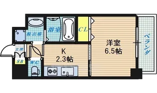 セゾンラトゥール新今里【4階】の間取り
