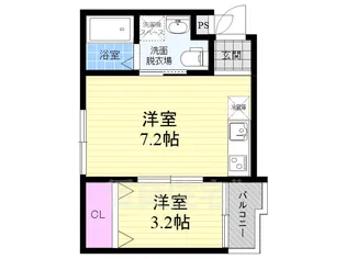WEST9五条烏丸(ウエスト)【2階】の間取り