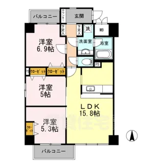 ラヴァーチェ徳川【2階】の間取り