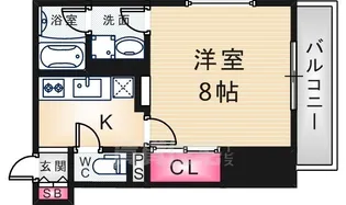 プレジール東難波【2階】の間取り