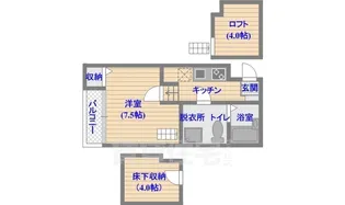 コンフォートベネフィス西新東【1階】の間取り