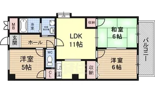 ティアラ長吉【5階】の間取り