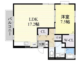 大阪府堺市北区長曽根町【アパート】の間取り
