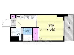 More 五条(モア)【4階】の間取り