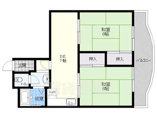 柏原ハイツ【2階】の間取り