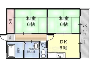2DKの間取り画像
