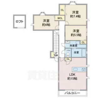 ヒルズ覚王山北【1階】の間取り