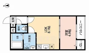 T.A明前町A棟【1階】の間取り