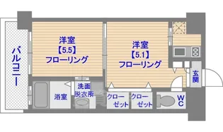 エンクレスト薬院ルーチェ【10階】の間取り
