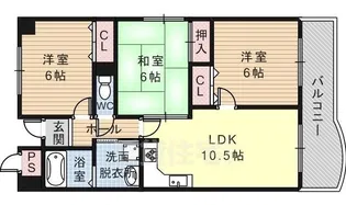 サンマール平野【4階】の間取り