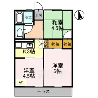葉山ハイツA棟【1階】の間取り
