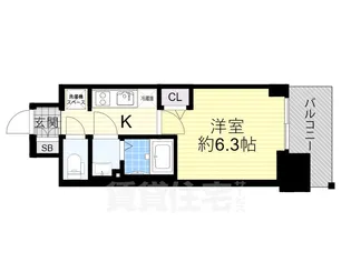 プレサンス新大阪イオリア【7階】の間取り