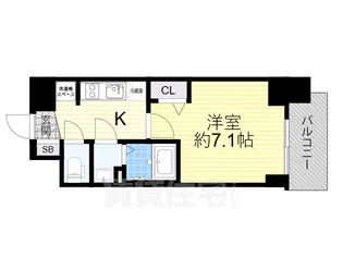 プレサンス新大阪ストリーム【3階】の間取り