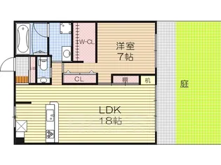 上忠商事立花マンション【103号室】の間取り