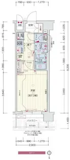 京都府京都市南区東九条西河辺町【マンション】の間取り