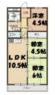 ベルエーヌ野洲【3階】の間取り