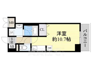 レジディア高岳【3階】の間取り