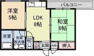 ビッグフィールド【703号室】の間取り