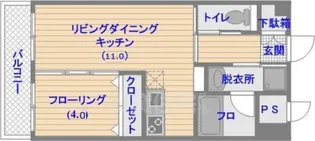 レジデンス住吉【9階】の間取り