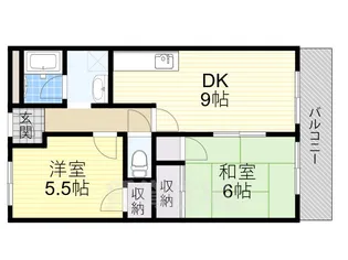 大阪府泉大津市我孫子【アパート】の間取り