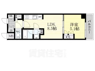 シティカレント新大阪【12階】の間取り