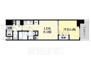 シティカレント新大阪【10階】の間取り