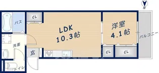 La Chance瓜生堂【2階】の間取り