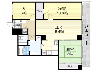 アパルトメント栄5【6階】の間取り