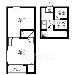 グランコンフォール米野4【2階】の間取り