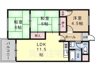 ReNaXiA恵我之荘2棟【3階】の間取り
