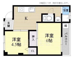 高槻第二コーポラス【2階】の間取り