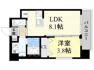 エスタート御幣島【2階】の間取り