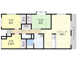 ファイブグレース【2階】の間取り