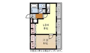CASA NOAH高峯町【3階】の間取り