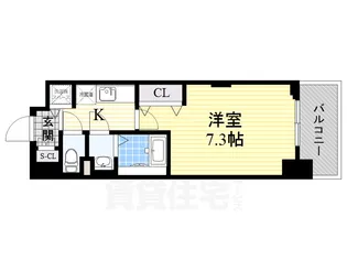 ラグゼ新大阪5【2階】の間取り