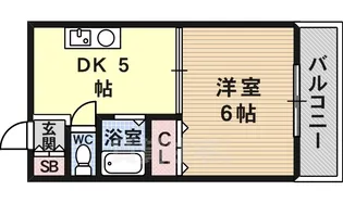 アパートメント柏原【1階】の間取り