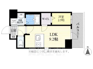 エステムコート名古屋新栄2アリーナ【15階】の間取り
