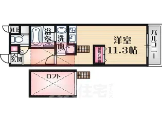 聚楽荘立花【3階】の間取り