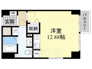 1Rの間取り画像