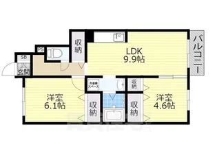 ジャルダンドゥトゥルヌスゥル【1階】の間取り