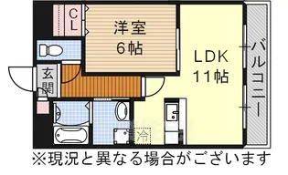 リバーブル檀渓【3階】の間取り