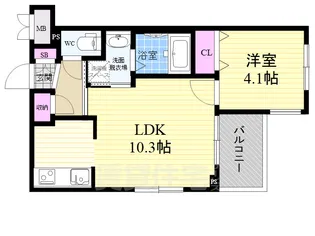 「カサベルデ桂川」【3階】の間取り