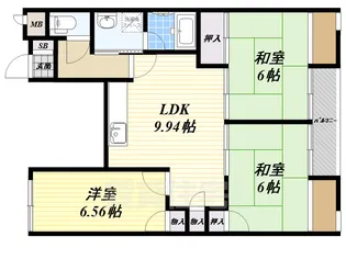 ジェントリーズ岡田【2階】の間取り