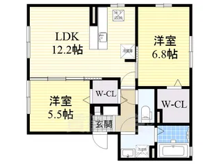 Sirius β棟【1階】の間取り