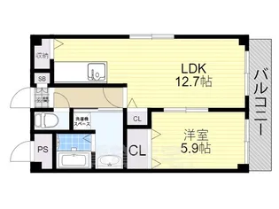 滋賀県大津市石山寺2丁目【マンション】の間取り